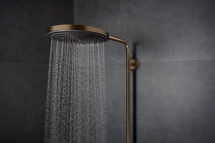 hansgrohe Pulsify S Puro 260 Showerpipe 1jet m/EcoSmart og Ecostat Fine - B&oslash;rstet bronze