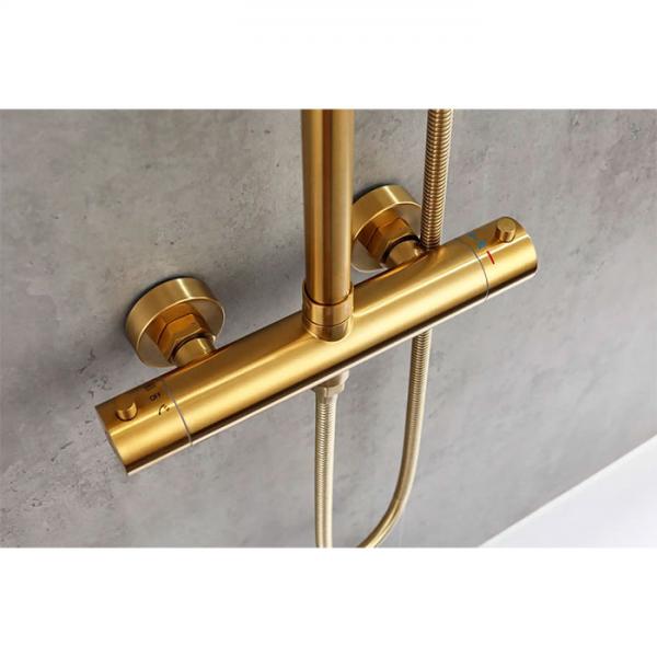 Lavabo Studio og Mira RS komplet pakke til badeværelset - Børstet messing PVD Lavabo Studio og Mira RS komplet pakke til badeværelset - Børstet messing PVD