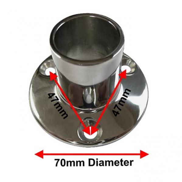 Van Der P Forhængstang 100x200cm m/2 vægflanger - Rustfri stål Van Der P Forhængstang 100x200cm m/2 vægflanger - Rustfri stål