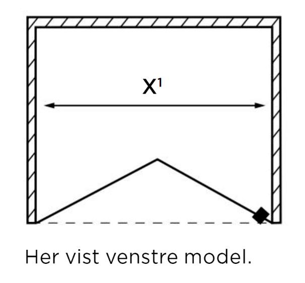 Str&oslash;mberg Lucca 180 brusefolded&oslash;r, skr&aelig;ddersyet - Valgfri glas og beslag