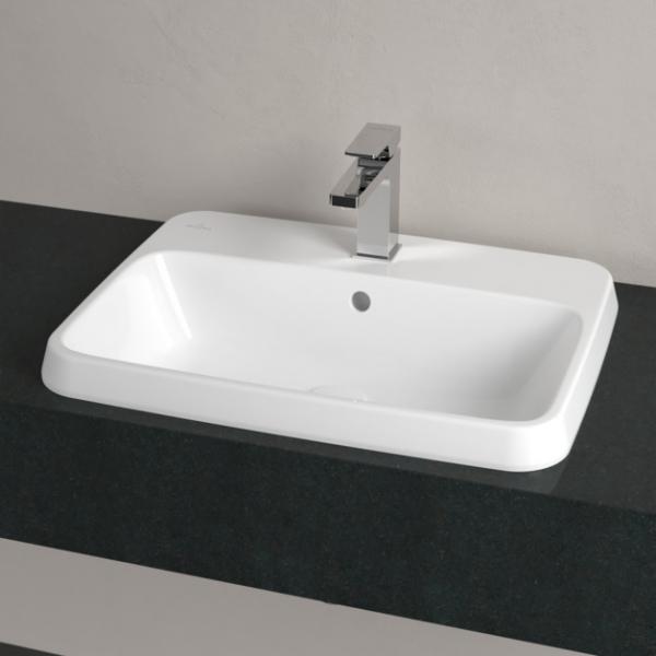 V&B Architectura 60 håndvask t/nedfældning - 1/3 hanehuller V&B Architectura 60 håndvask t/nedfældning - 1/3 hanehuller