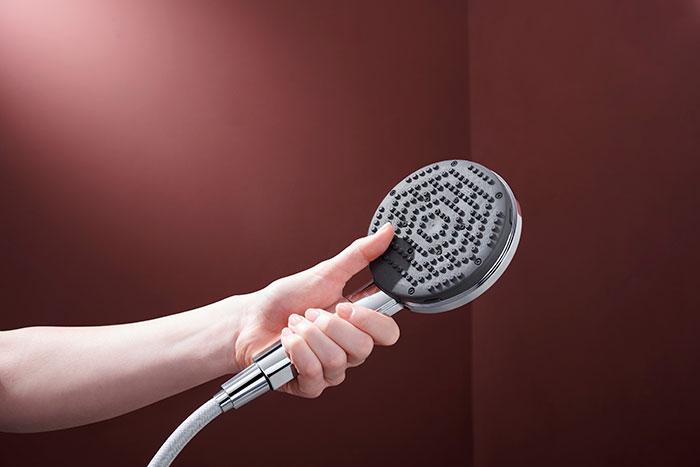 hansgrohe Raindance Alive Q Showerpipe 200/340 1jet m/ShowerSelect Comfort og EcoSmart - Krom