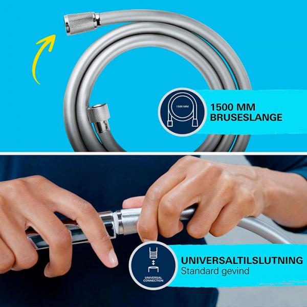 Grohe Vitalio Comfort 110 håndbruser 2 sprays inkl. bruseslange Grohe Vitalio Comfort 110 håndbruser 2 sprays inkl. bruseslange