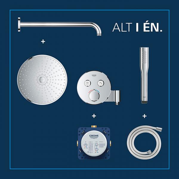 Grohe Precision SmartControl 260 komplet brusesystem til indbygning Grohe Precision SmartControl 260 komplet brusesystem til indbygning